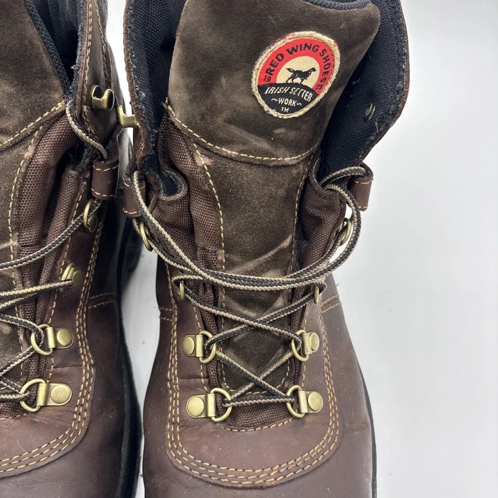 Mens Red Wing Irish Setter 83608 Ely Brn Leather Steel Toe Work Boots Sz 11 D